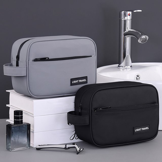 MTBLYS Neceser de viaje para hombre | Kit de aseo portátil de gran capacidad | Organizador de maquillaje de poliéster resistente al agua | Con gancho para colgar