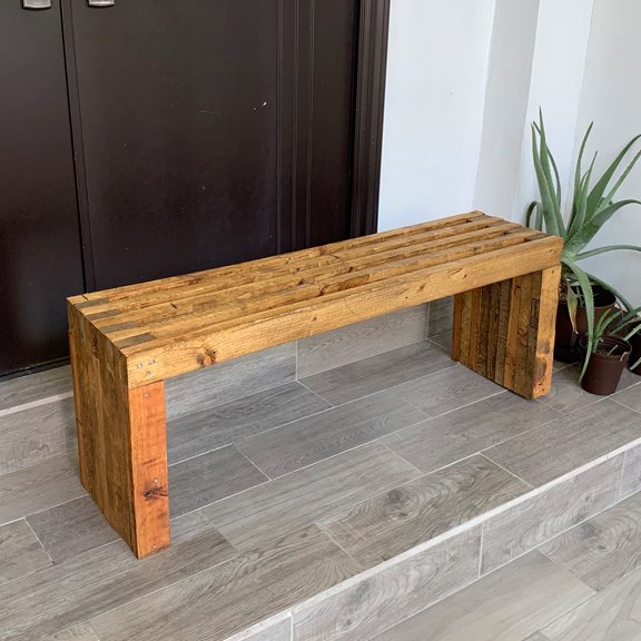 Banca para Jardín para Exterior o Interior para Tres o Dos personas, Estilo Vintage De Madera Durable. D4  Moderno