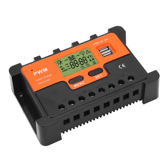 Controlador De Carga Solar De 12 V/24 V, 12 V/24 V 10 A TVS Protección De Luz Compensación De Temperatura Modo De Inicio De Carga Controlador De Carga Solar PWM Para Yates
