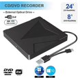 thumbnail image 2 of External DVD Drive CD DVD -/+RW Player Burner Portable Optical Drive for Laptop PC Computer Notebook 11 10, 2 of 5