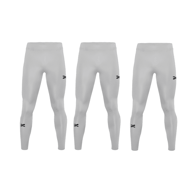 ZAPARI Licra Deportiva Larga Interior, Mallas Deportivas para Hombre. Leggins de Compresión y Secado blanco M