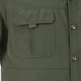 thumbnail image 3 of pstuiky camisetas de hombre, Camisa de manga corta con cuello vuelto, botones y bolsillos para hombre camisas casuales para hombre m, 3 of 4