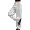 thumbnail image 2 of Pantalones Anchos y Holgados para Mujer, Estilo Palazzo Harén, Informales, A Rayas, con Cintura Elástica y Bolsillos S, 2 of 7