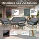 thumbnail image 3 of Juego de Muebles de Jardin Jardimex Rattan 5 Pz Doble Mesa Negro, 3 of 7