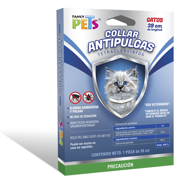 COLLAR ANTIPULGAS P/GATO (39 CM)