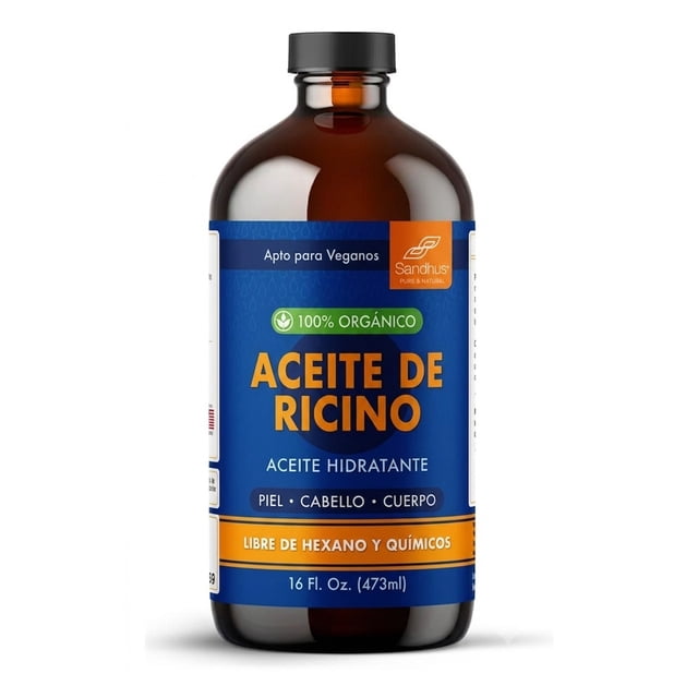 SANDHUS | Aceite de ricino | Piel, cabello y cuerpo 473 ml