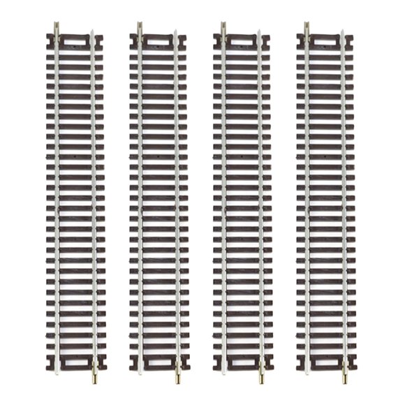 4 piezas de vías de ferrocarril a escala HO, accesorios versátiles para manualidades de bricolaje, vías de ferrocarril para 1:87 241 cm x 3 cm