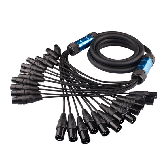 Cable de Extensión de Audio Profesional Multimedia de 12 Canales, XLR, de 3 Pines, Macho A Hembra, de Snake Cable, de 3 Metros