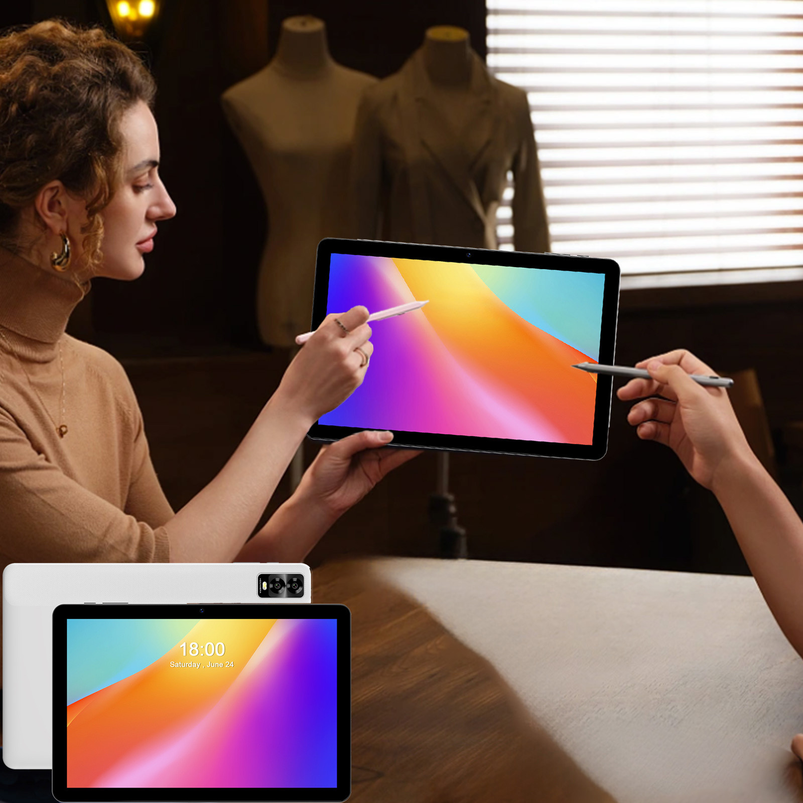 Tabletas de 10,1 pulgadas, Android 14, tableta PC, 3 GB + 32 GB y 1 TB, pantalla IPS HD de expansión, Bluetooth 5.2, WiFi 6, tableta 5G, batería de alta capacidad de 6000 mAh.