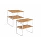 thumbnail image 2 of SONGMICS Organizadores de Cocina, Juego de 4 Estantes de Cocina, Apilables, Expandibles, Metal y Madera de Ingeniería, Blanco y Natural, 2 of 8