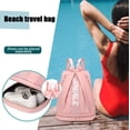 thumbnail image 4 of Mochila de gimnasio para mujer con compartimento para zapatos y bolsillo húmedo, bolsa deportiva impermeable y ligera para viajar, 4 of 8