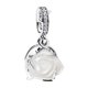thumbnail image 1 of Charm plata esterlina 925 Colgante Doble Rosa Blanca Floreciendo 75411, 1 of 4