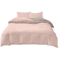 thumbnail image 2 of Juego de cama de 4 piezas para dormitorios | Poliéster suave lavado | Tamaños individual y matrimonial | Diseño reversible | Incluye funda nórdica, sábana ajustable y 2 fundas de almohada, 2 of 6