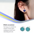 thumbnail image 3 of Minnieouse Pendientes redondos Llamativos Gotas para los oídos Galvanoplastia fina Incrustaciones de diamantes de imitación Espárragos para los oídos Ropa, zapatos y accesorios Miscelánea cian, 3 of 6