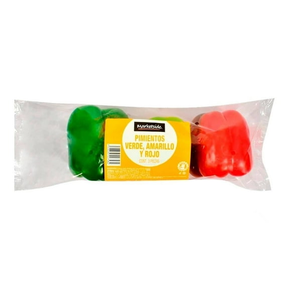 Pimiento Morrón Marketside Semáforo 3 Piezas Rojo Verde Amarillo