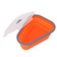 thumbnail image 3 of Contenedor de almacenamiento de pizza expandible reutilizable con 5 bandejas para microondas Caja de pizza de silicona ajustable Naranja, 3 of 12