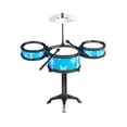 thumbnail image 4 of Batería para niños, juguete de percusión de simulación, educativo 3 pads de batería azules, 4 of 7