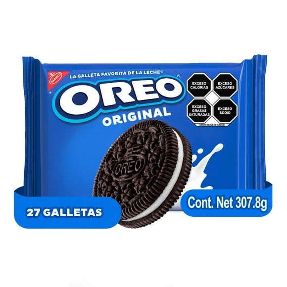 Galletas Oreo chocolate relleno sabor vainilla 307.8 g