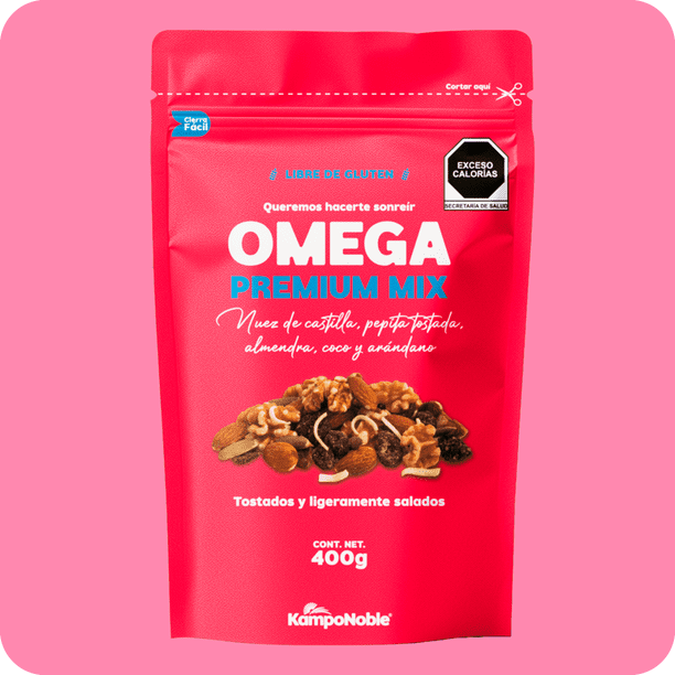 Trail Mix Omega KampoNoble 400 g Arándano, Pepita, Almendra, Nuez de Castilla y Coco