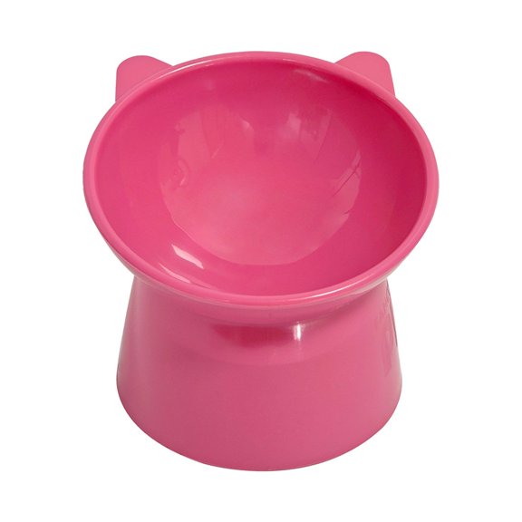 Fancy Pets. Plato Elevado de Plástico para Gato Rosa