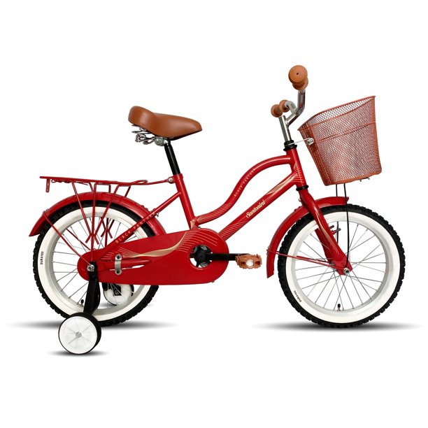 Bicicleta Black Panther Santorini R16 Equipada Con Canasta Rojo