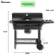 thumbnail image 3 of PARRILLA ASADOR DE CARBON TIPO BARRIL CON RUEDAS ACERO INOXIDABLE, 3 of 10