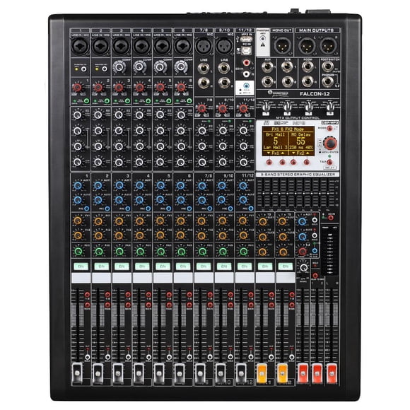 Mezcladora Pasiva SOUNDTRACK FALCON-12 USB Bluetooth 12 Ch EFX