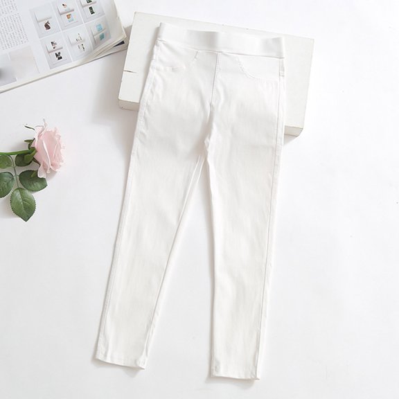 Leggings de color liso para niñas pequeñas, pantalones ajustados casuales de algodón suave con estampado, 3-4 años, 110, 3/T