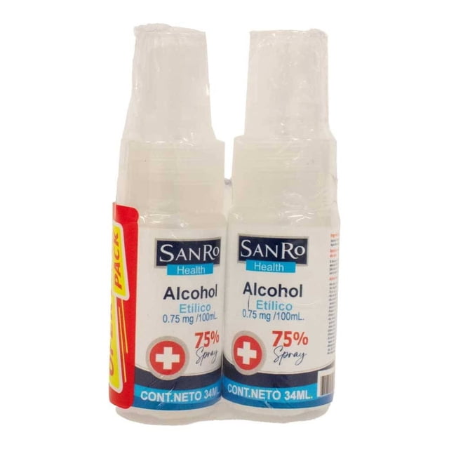 Gel Antibacterial Prichos con Alcohol Etílico 34 ml 2 Piezas