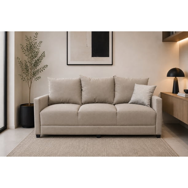 Sofa El Bazar Store Atlanta Lino Beige 3 plazas Modular Moderno