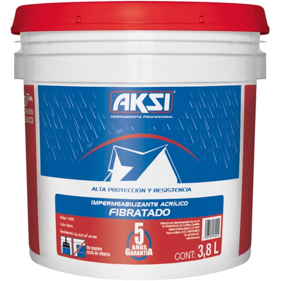 Impermeabilizante Fibratado Aksi Galón 3.8 L Rojo