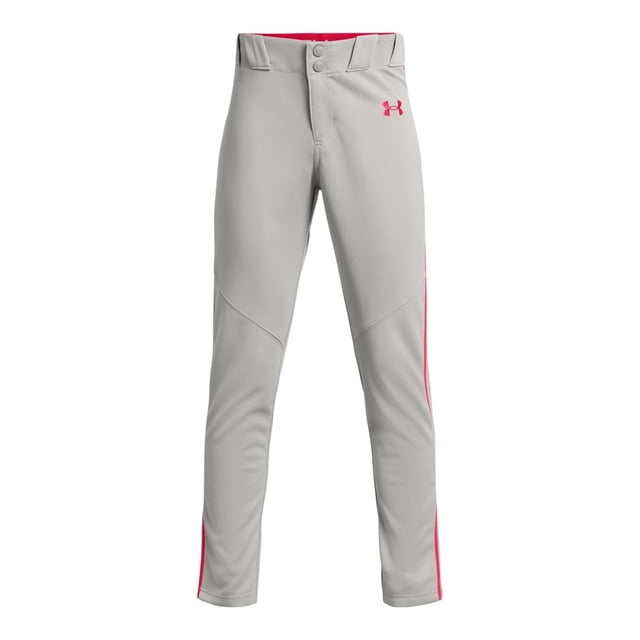 Pantalones de Béisbol Under Armour para Niños Utility Pipe Gris/Rojo Talla M