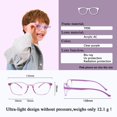 thumbnail image 4 of Gafas bloqueadoras de luz azul AetrvoHope para niños UV400 color púrpura claro, 4 of 9
