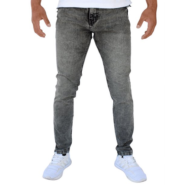 Pantalón de mezclilla stretch John Silver Corte skinny Color gris batik