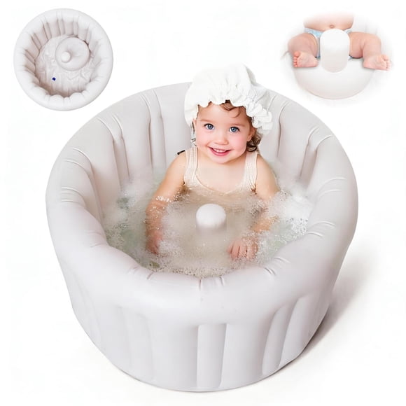 Asiento Inflable de Baño Hantaiwan XL Anticolisión con Detección de Temperatura para Bebé 24-36 Mese