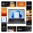 thumbnail image 2 of Laptop HP 255 G10 AMD Ryzen 7 7730U 32GB 512GB SSD 15.6” Full HD W11 Teclado Ingles Multitarea Intensiva y Productividad Empresarial, 2 of 5