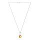 thumbnail image 5 of Juego de aretes y cadena con dije corte Majestic, plata mexicana ley .925, Ambar, 5 of 5