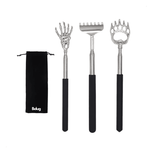 Mano De Metal Para Rascar Manita Rascadora Extensible 3pz Belug Acero Inoxidable