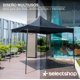 thumbnail image 3 of Carpa Toldo Plegable Reforzado 3x3 Lona Acero Inoxidable Impermeable Color Gris, 3 of 8