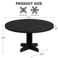 thumbnail image 2 of Yeshouse Mesa de comedor redonda de 47inch para 4 personas, estilo rústico, tapa de madera y base estable, gris, 2 of 7