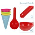 thumbnail image 4 of FELTECHELECTR 5 juguetes de playa para niños, conos de helado y palas para exteriores (color aleatorio)., 4 of 6