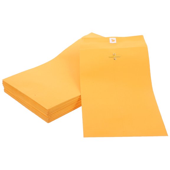 FOMIYES 100Ud Sobres Con Clasp De Papel Kraft Amarillo Para Oficina Tamaño Carta Seguro Y Resistente