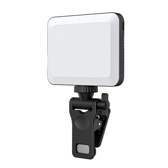 Luz LED para teléfono con 80 cuentas | Luz recargable con clip para selfies | 3 modos y doble temperatura de color | Para smartphone, cámara, portátil, vlogs y transmisiones en vivo