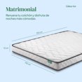 thumbnail image 2 of Colchón Matrimonial En Caja Espuma Alta Densidad Memory Foam 135x190x12cm Kingshouse  blanco Matrimonial, 2 of 7