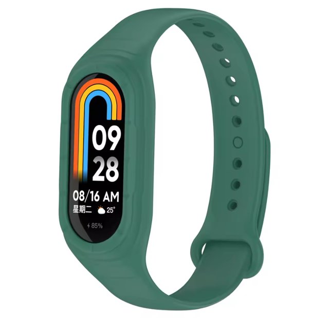 Correa de Silicona Deportiva Impermeable para Xiaomi Mi Band 9/8 con Case