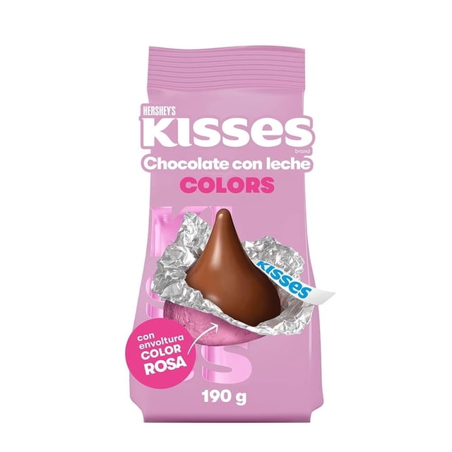 Chocolate con leche Hershey's Kisses Fiesta rosa 190 g