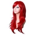 thumbnail image 3 of Peluca roja larga y rizada, universal, transpirable, suave, cómoda, con redecilla para el pelo para Halloween, Navidad, fiesta de cosplay, 3 of 12