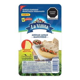 Queso tipo manchego La Villita medias lunas 150 g