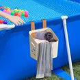 thumbnail image 4 of Cesta de almacenamiento para piscinas elevadas | Portavasos y portajuguetes para piscina | Blanco, gris o amarillo | Organizador colgante para piscinas con estructura y de playa, 4 of 6