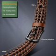 thumbnail image 3 of Men Belt, Braided Belt Comfortable For Men Casual Jean Golf 1 3/8, 3 of 4